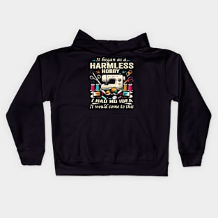 Funny Quilter TShirt Cute Quilting Gift Harmless Hobby Kids Hoodie